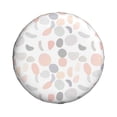 thumbnail image 3 of Rv Spare Tire Cover 14 inch - Dark Orange dots print Tire Covers for Trailers, Adjustable Camper Spare Tire Cover, 3 of 7