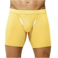 thumbnail image 3 of Swuxness Mens Seamless Breathable Stretch Briefs, Men Sport Underpants, Men's Extended Comfortable Soft Breathable Stretch Waistband Lightweight Briefs Yellow, S, 3 of 5
