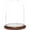 Dark Wood Base, variant on Plymor 5.5" x 8" Glass Display Dome Cloche (Walnut Veneer Base)