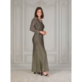 thumbnail image 3 of Womens Scoop Neck Shimmery Maxi Dress, 3 of 9