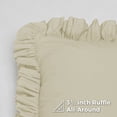 thumbnail image 4 of Ruffle Pillow Case - Standard Pillow Sham (Bone), Ruffle Pillow Cover, Set of 2. By Blissford, 4 of 7