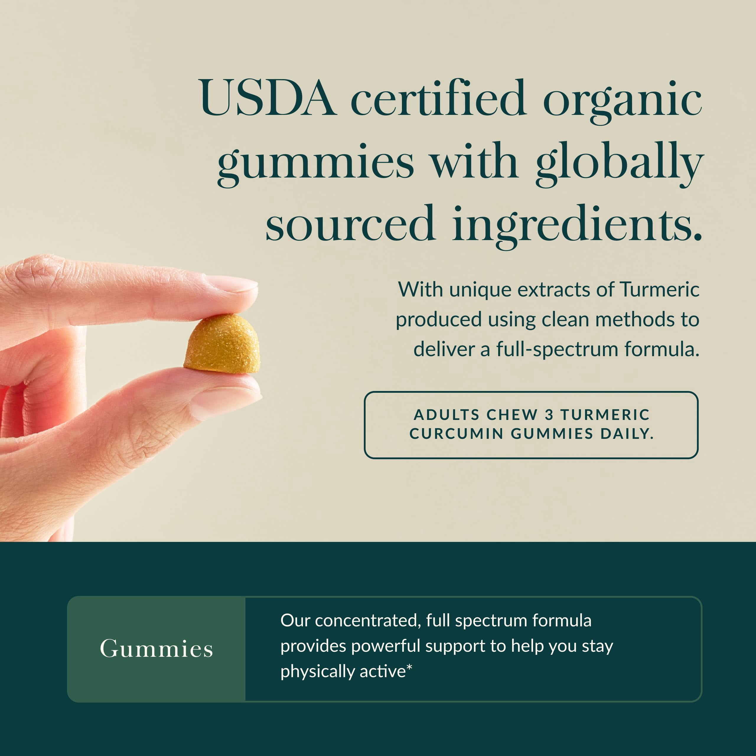 Gaia Herbs Turmeric Supreme Extra Strength Gummies - Supports Swelling Relief to Help Maintain an Active Lifestyle - Lemon Ginger Flavor - 120 Vegan Organic Gummies (40-Day Supply)