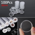 thumbnail image 1 of 100pcs 28mm Plastic Clear Coin Cases Storage Capsules For Coin Collecting Plastic Clear Coin Cases Storage Tool Parts, 1 of 10