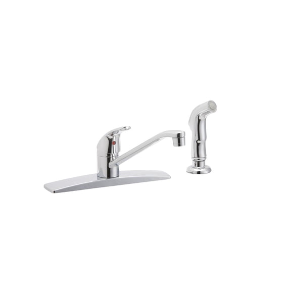 Elkay LK2478CR Elkay Everyday Three Hole Deck Mount Kitchen Faucet with Side Spray Chrome