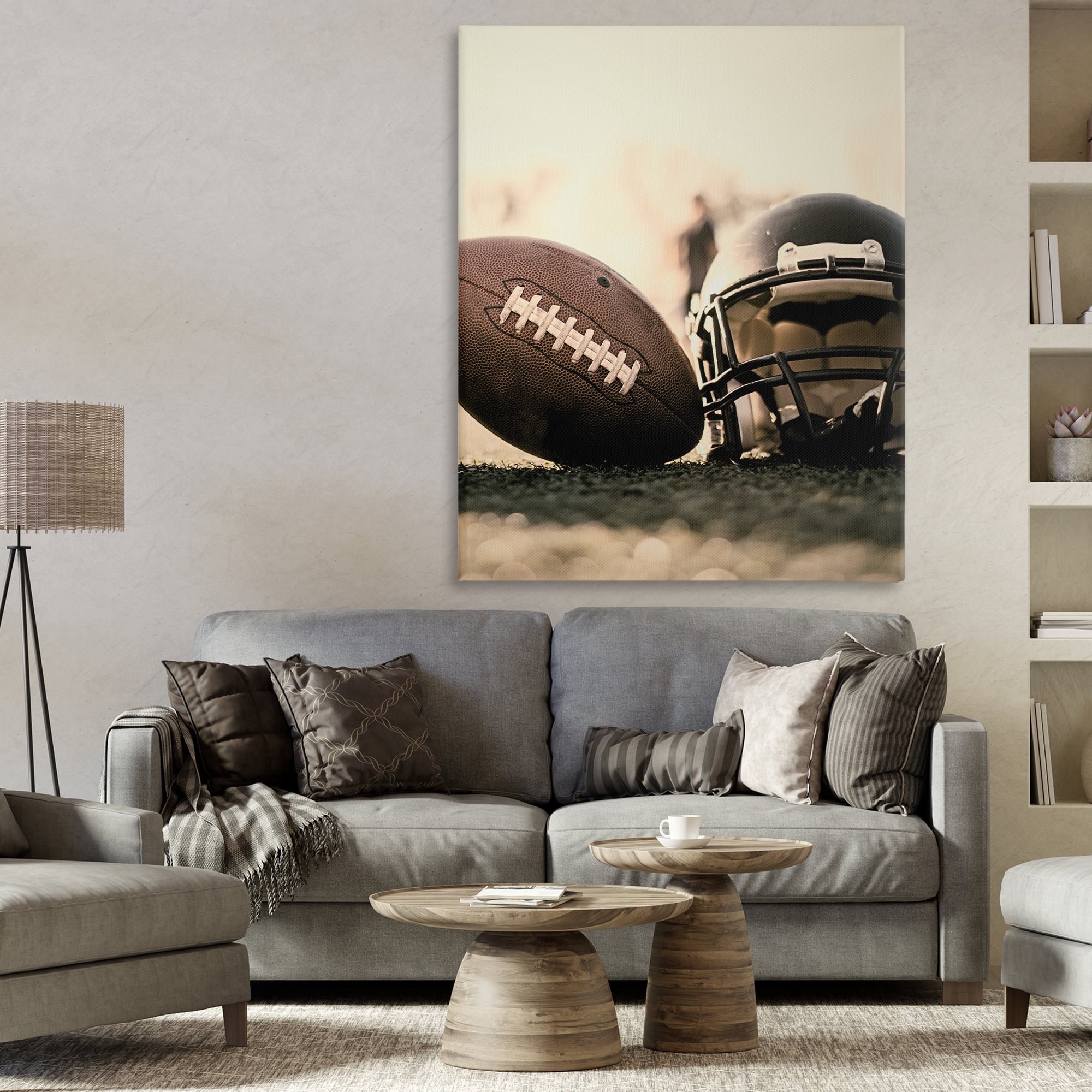Stupell Industries Football Stand Alone Canvas Wall Art, design by Jesse Keith