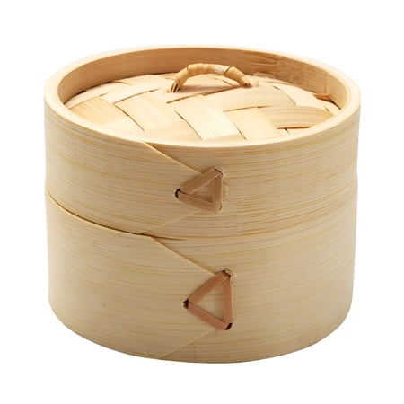 ACDANC 2026 New Bamboo Steamer Chinese Style Natural Handmade Steam Basket, for Steaming Dumplings, Buns, Vegetables, Fish, Cooking, Asian Cuisine, Healthy Meals, Kitchen Use