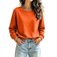 thumbnail image 2 of Womens Casual Crewneck Sweatshirt Long Sleeve Shirts Pullover Tops Fall Fashion Clothes, 2 of 5