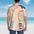 thumbnail image 6 of Balery Cute Ink Drawn Elephants Print Men's Hawaiian Shirts Short Sleeve Beach Shirt Relaxed Fit Vacation Button Down Shirts-X-Large, 6 of 9