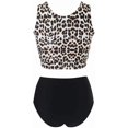 thumbnail image 3 of Conjunto de tankini con nudo para mujer Trajes de baño lindos de 2 piezas de cintura alta con pliegues Ormromra WRMH-1300-8, 3 of 7
