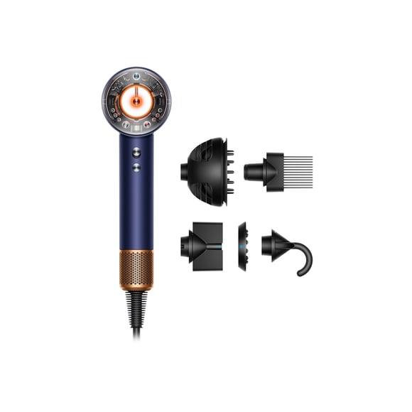Restored Premium Dyson Supersonic Nuralâ„¢ Hair Dryer | Prussian Blue/Copper (Refurbished)