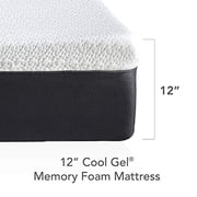 Cool Gel 12\ Queen Medium Tight Top Gel Memory Foam Mattress