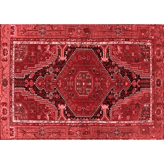 Ahgly Company Indoor Rectangle Persian Red Traditional Area Rugs, 5' x 7'