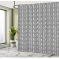 thumbnail image 4 of Ambesonne Flowers Shower Curtain, Damask Pattern Vintage Art, 69"Wx84"L, Pale Grey, 4 of 4