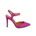 thumbnail image 2 of New Women Toi et Moi Pane-01 Faux Suede Pointy Toe d'Orsay Ankle Strap Stiletto, 2 of 5
