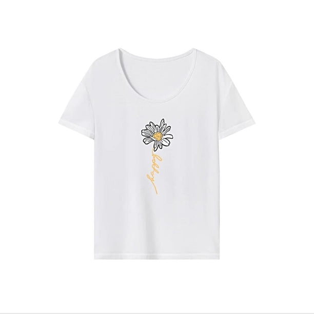 Camiseta Básica para Mujer, Disfraz, Camiseta Moderna con Cuello Redondo para El Trabajo, La Playa Y El Día a Día SG