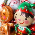 thumbnail image 5 of Globo navideño de aluminio con forma de alce, muñeco de nieve, Papá Noel, hombre de jengibre, árbol de Navidad, copo de nieve, decoración navideña 2022, 5 of 5