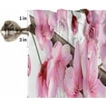 thumbnail image 5 of Curtain Valances Drapes Cherry Blossoms Flower, Rod Pocket Window Treatment for Bedroom Small Window Kitchen, Thermal Insulated&Washable Curtains, Spring Pink Floral, 1 Panel, 54x18inch, 5 of 6