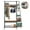 Rustic Brown, variant on CJC Entryway Closet Organizer Garment Rack Hall Tree with Shoe Rack, Coat Rack, Hanging Rod, Bookshelves and Hooks, Metal Frame, Rustic Gray