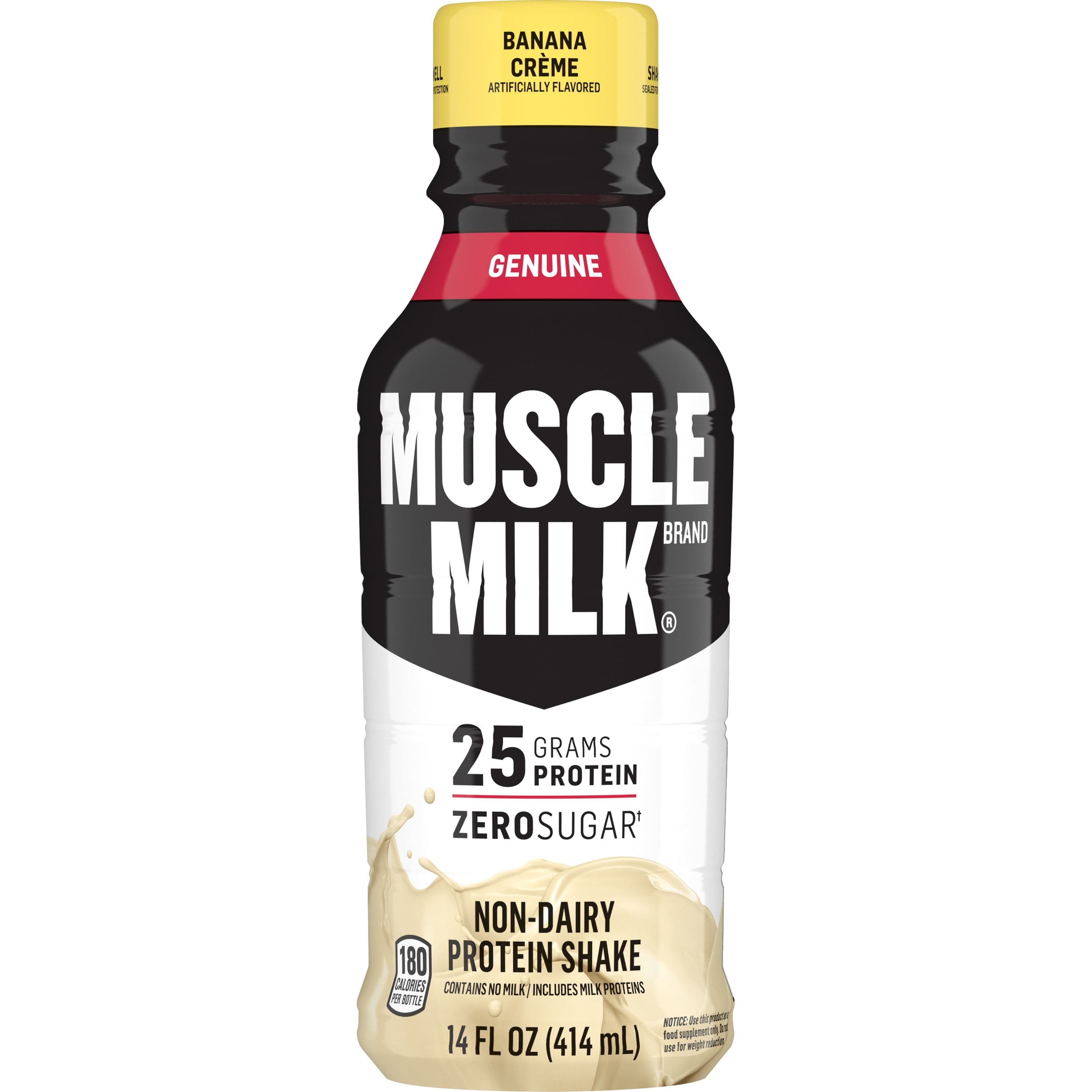 Muscle Milk Genuine Protein Shake, 25g Protein, Banana Creme, 14 Fl Oz