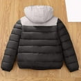 thumbnail image 3 of Favoffer Winter Boys Solid Color Hooded Lightweight Down Jacket - Sports,Outdoor,Travel,Casual 7-14Y, 3 of 7