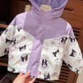 thumbnail image 4 of Sanrio Kuromi Melody Jacket Cartoon Sweet Hooded Jackets Children Winter Warm Casual Street Loose Waterproof Zipper Outerwear, 4 of 12