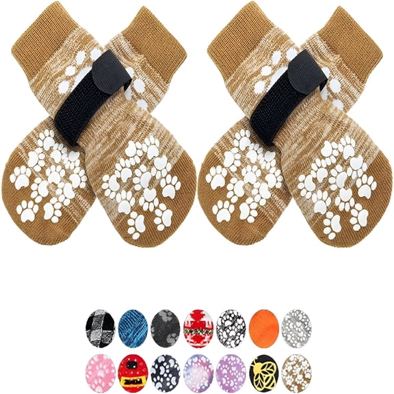 GASTROPOD Anti Slip Dog Socks to Prevent Licking Paws, Dog Shoes for Hot Pavement, Dog Booties for Small Medium Large Senior Dogs, Traction Control Boots & Paw Protectors for Hardwood Floors