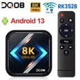thumbnail image 2 of DQ08 RK3528 Smart TV Box Android 13 Quad Core Cortex A53 Support 8K Video 4K HDR10+ Dual Wifi BT Google Voice 2G16G 4G 32G 64G, 2 of 4