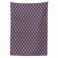 thumbnail image 2 of Clown Tablecloth, Continuous Joyful Fun Pattern with Sweets Ice Creams Happy Man Pattern, Rectangle Satin Table Cover Accent for Dining Room and Kitchen, 52" X 70", Indigo and Multicolor, by Ambesonne, 2 of 2
