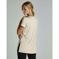 thumbnail image 6 of Real Essentials 5 Pack: Women's Short Sleeve Split Hem V-Neck T-Shirts, Athletic Tops, Gym, Workout, Yoga, Activewear (Plus), 6 of 6