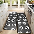 thumbnail image 4 of Kitchen Rugs Sets Of 2,Gray Halloween Skulls Anti Fatigue Kitchen Mat Rugs Non Slip Washable,Decorative Kitchen Floor Mats for Kitchen,Sink,Laundry,17"x47"+17"x47", 4 of 5