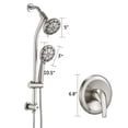 thumbnail image 6 of CoSoTower Drill-Free Stainless Steel Slide Bar Combo Rain Showerhead 7-Setting Hand, Dual Shower Head System (Rough-In Valve Included), 6 of 6