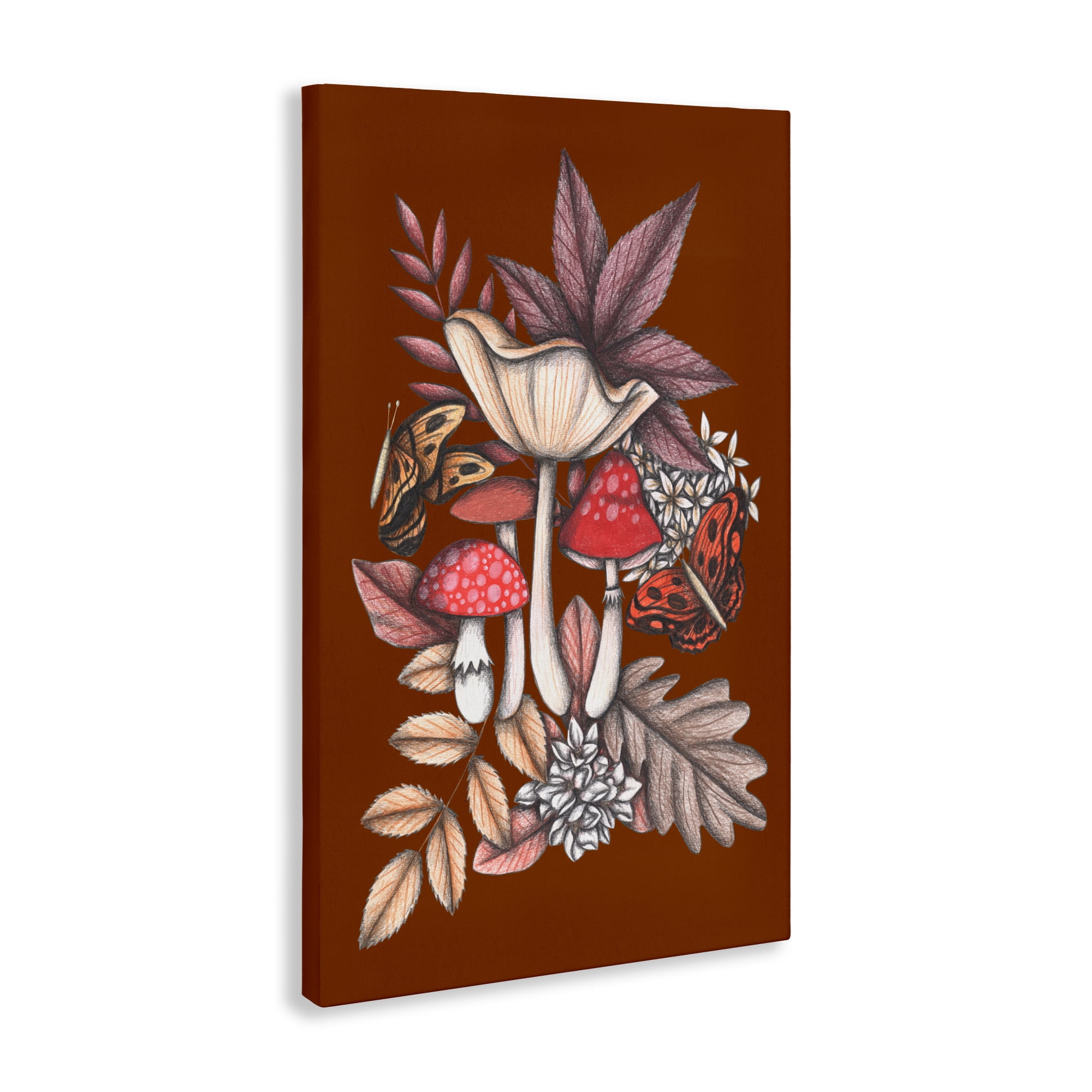 Autumn Mushrooms Magic Canvas Wall Art, design by Cecilia Battaini