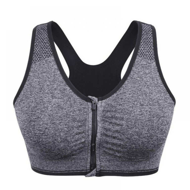 Front Fastening Comfort Bras for Women, Non Wired Padded Light Support  Sports Bra with Racerback 
