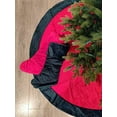 thumbnail image 3 of Fennco Styles Vintage Velvet Allover Tree Pattern Red Christmas Stocking, 3 of 3