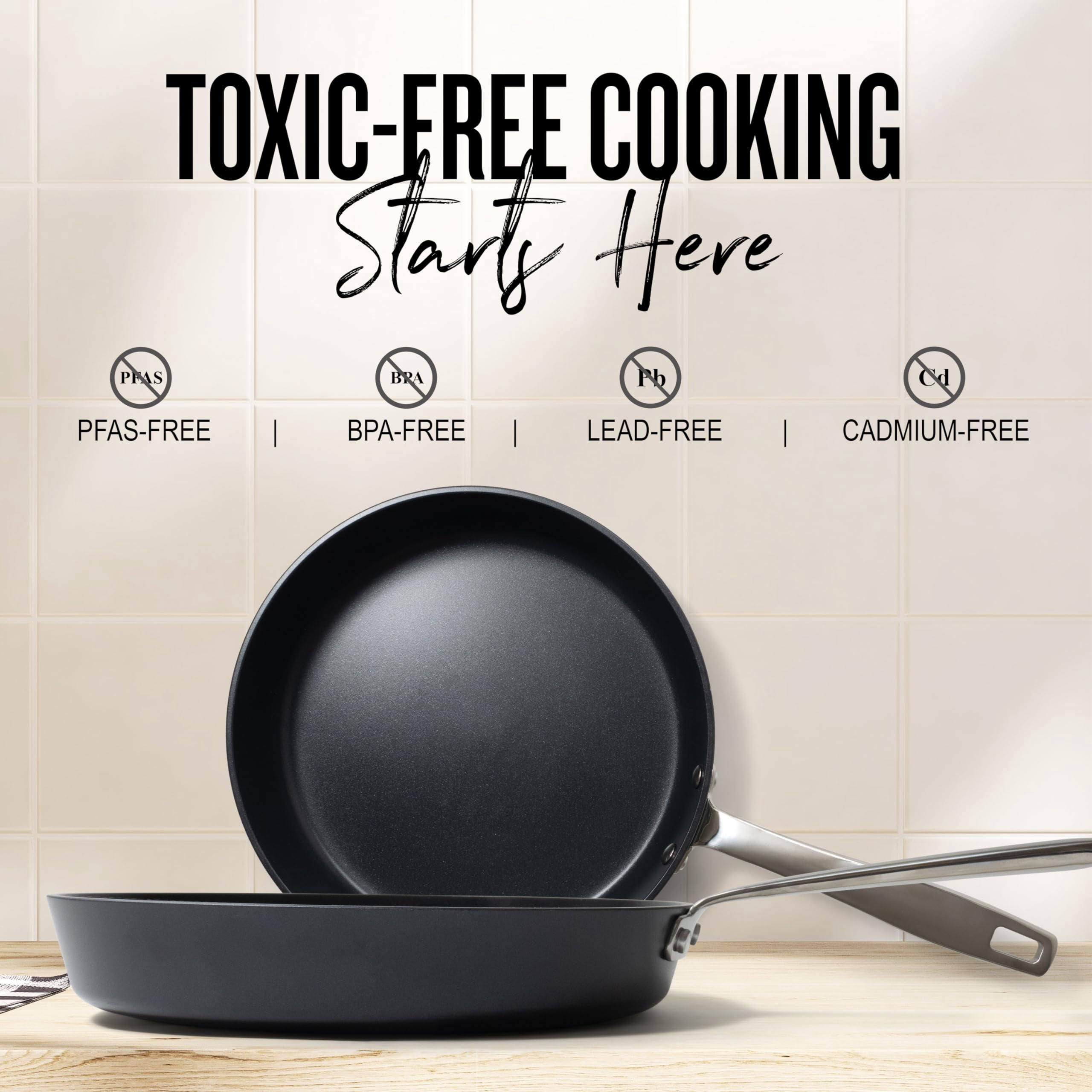 Alva Maestro 7-Piece Pots and Pans Set Non Toxic All Stovetop & Oven Safe