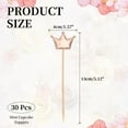 thumbnail image 2 of Uxcell Crown Cupcake Toppers Glittery Princess Cake Toppers Mini Cupcake Picks, Fit for Birthday Party Cake Decorations Champagne, 2 of 7