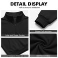 thumbnail image 7 of LRGSHF Mens Quarter Zip Pullover Long Sleeve Plush Lined Sweatshirts Casual Mock Neck No Hood Sweat Shirts with Pocket, Soft Regular Fit Fall Winter Tops, 7 of 7