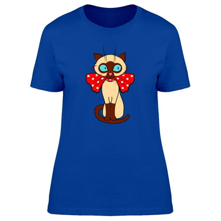 Siamese Kitten With Ribbon Tee Women's -Image by