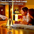thumbnail image 3 of Bedside Touch Table Lamp, Gold Thinker Lamp Desk Light Cordless Rechargeable Portable Decorative Nightstand Lamp With Usb Charging_The Ultimate Gift, 3 of 3