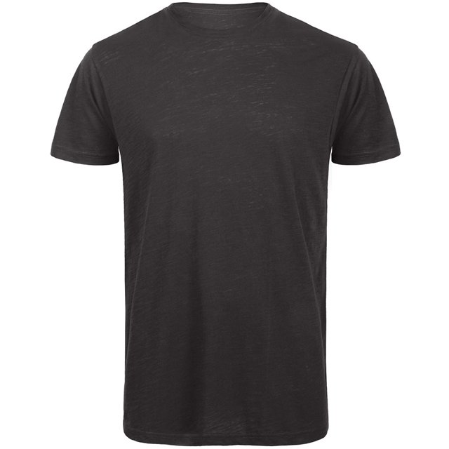 B&C Camiseta abultada Algodón orgánico Modelo Favourite hombre caballero (Negro chic)