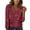 Hot Pink, variant on Tshirts Women Ladies Elegant Sequined V Neck Elegant Solid Color Long Sleeved Top Women Shirts Pink XXL