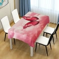 thumbnail image 7 of Pink Butterfly Rectangle Tablecloth Waterproof Polyester Table Clothative Stain Resistant & Wrinkle Resistant Washable Table Cover for Dining Table/Party/Camping 60x120 Inch Decor Gift, 7 of 7
