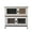Type D, variant on Seizeen 36 inch Rabbit Hutch, Two-layer Wooden Bunny House with Climbing Ladder, Plastic Pull-out Tray, Openable Roof and Lockable Door, Indoor Outdoor Pet Cage for Small Animals(Gray/White)