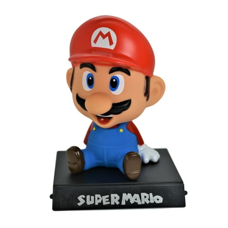 Super Head Super Mario PVC Bobble Head Figure Car Office Home Accessories Ultra Detail Doll . Limited Edition. ()