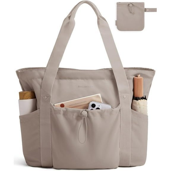 CNV Tote Bag for Women, Tote Shoulder Bag with Laptop Compartment and Zipper Handbag for Travel, Work