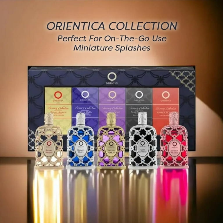 Orientica Collection Gift Set, 5 Pc Mini Fragrances, Royal Amber