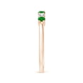 thumbnail image 3 of Angara Natural 0.25 Ct. Emerald with Diamond Non Eternity Wedding Band in 14K Rose Gold for Women (Ring Size: 3), 3 of 9