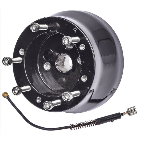 JEGS Steering Wheel Adapter for 1967-1994 GM/Chevy Steering Columns w/3/4 in. x 36 Spline Shaft [Black Billet Aluminum]