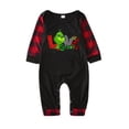 thumbnail image 3 of Conjuntos de pijamas navideños familiares a juego Grinch 2024, pijama de Grinch con parte superior y pantalones de pijama a cuadros, pijama de Grinch para niños y adultos para la familia, 9 Meses, 3 of 3