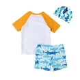thumbnail image 3 of Bullpiano Toddler Baby Boys 2-Piece Swimsuit Bathing Suits Set Rashguard Swimwear & Swim Trunks Surfing Suit, 3 of 7